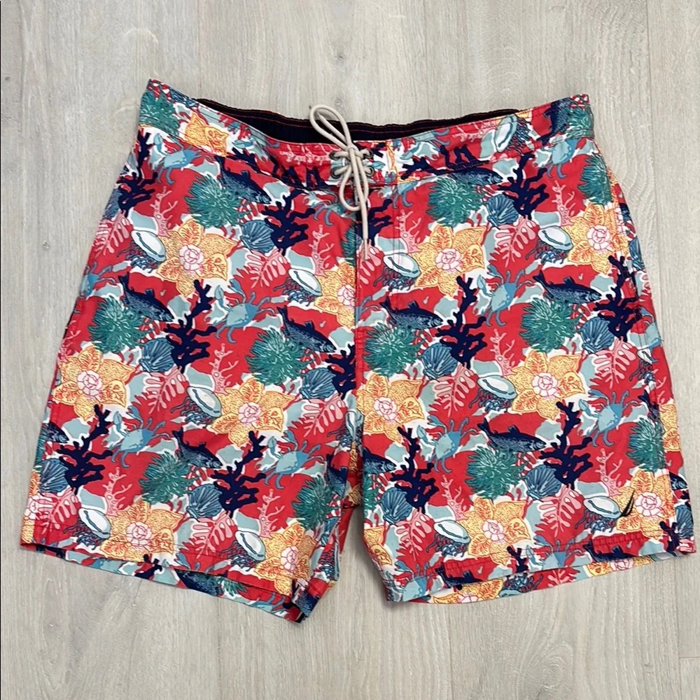 🔥BUNDLESALE Mens XL Nautica Swim Trunks Bathing Suit Vibrant Design